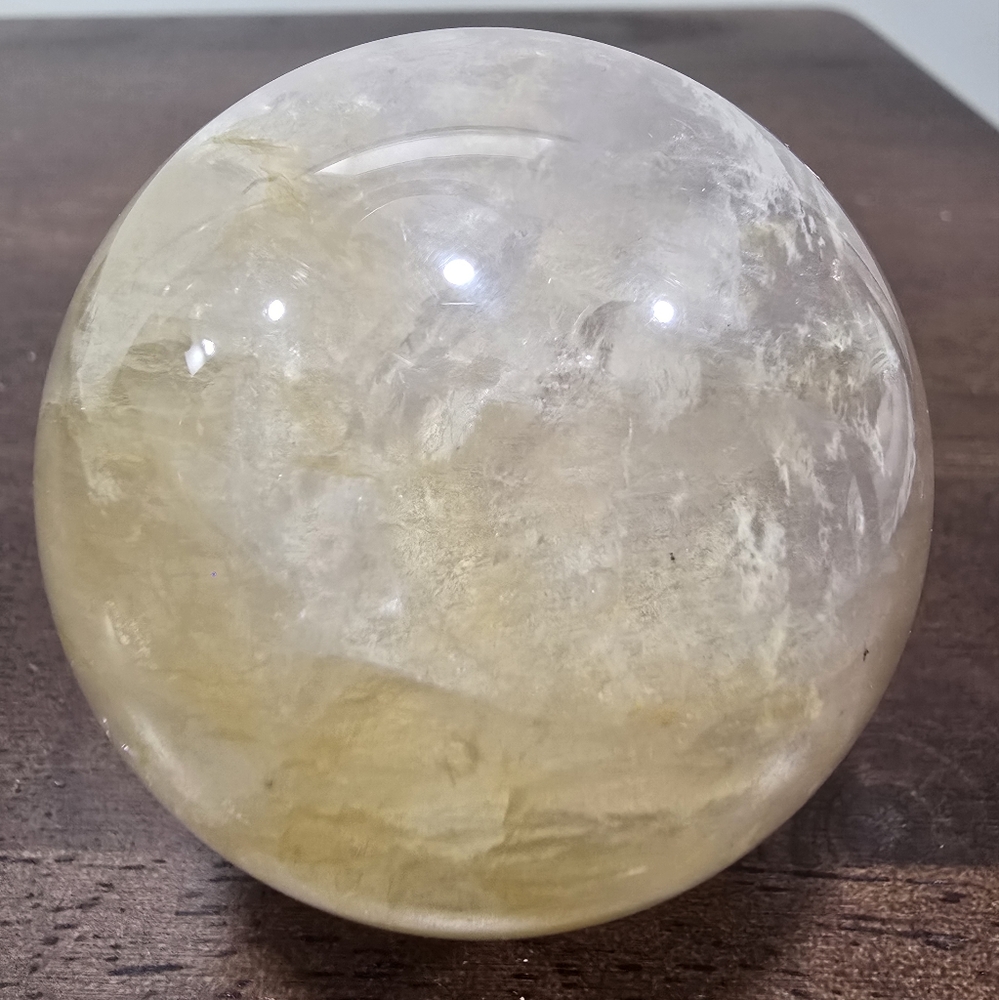 Citrine Crystal Sphere 58mm - Picture 3 of 17